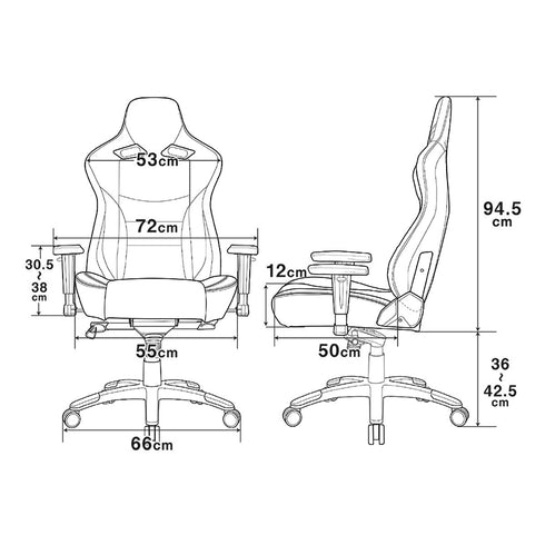 AKRacing Premium Monarca オフィスチェア(W660×D660×H1305-1370)